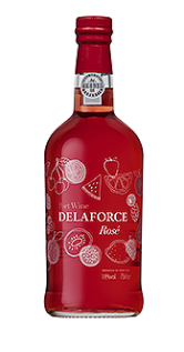 bottle of delaforce rose port wine
