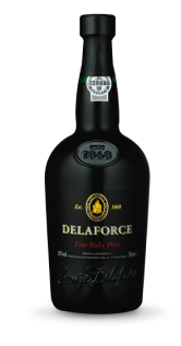 bottle of delaforce fine ruby port wine