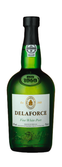 bottle of delaforce fine white port wine