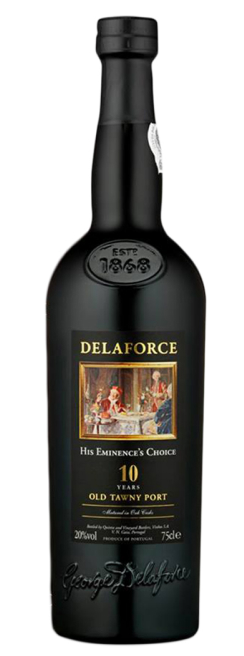 bottle of delaforce tawny 10 year old port wine
