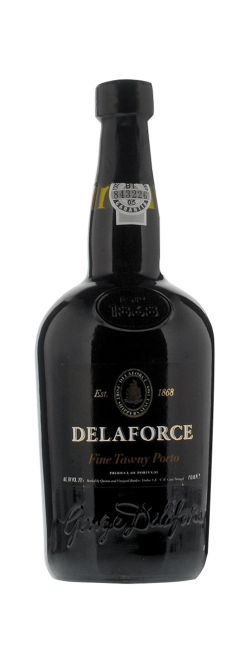 bottle of delaforce fine tawny port wine